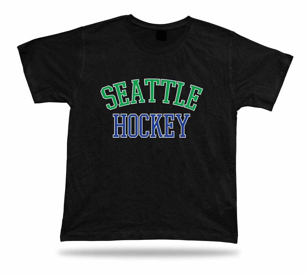 SEATTLE HOCKEY t-shirt tee green white blue WA USA ice apparel winter design