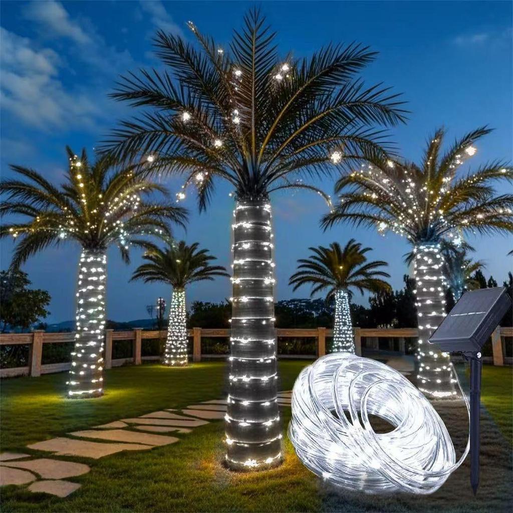 Outdoor Solar LED Rainbow Tube String Lights for Courtyard and Christmas Decor