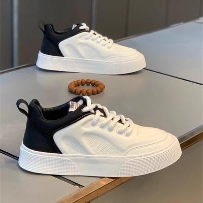 Mode Herrenschuhe 2024 Sommer Atmungsaktive Lässige Weichsohlige Rundkappen-Sneaker Männermode Plateau Sport Weiß Vulkanisierte Schuhe