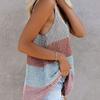 2026 Summer Women's Color Block Knit Tank Top, Round Neck Sleeveless Crochet Vest Cami for Casual Beach & Daily Wear