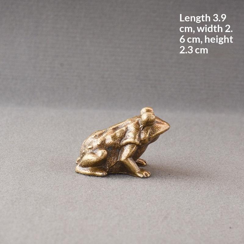 Figurines Animales en Laiton Massif Cheval Bélier Éléphant Rhinocéros Crapaud Tigre Design Rétro Pour Décoration de Maison et de Bureau Cadeau de Collection
