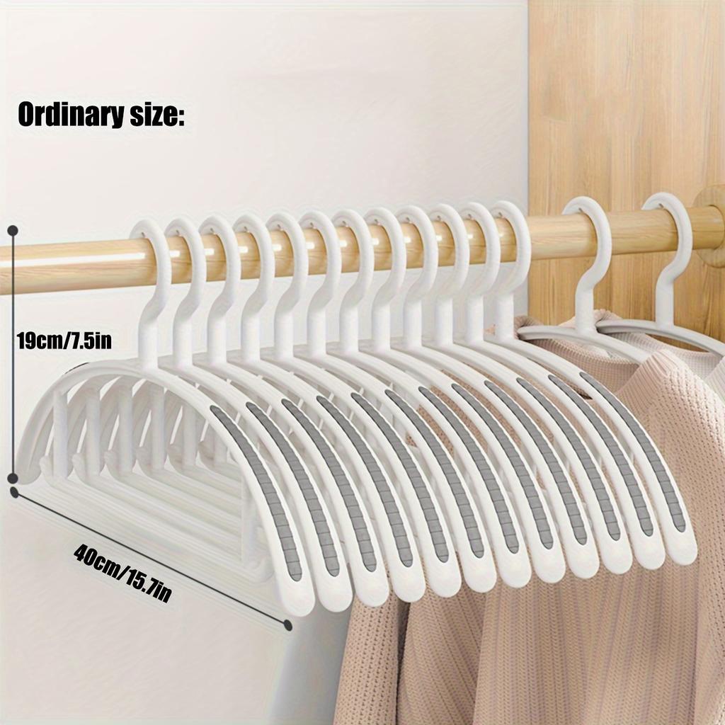 10Pcs Household Non-Slip Clothes Hangers, Thick Plastic Drying Rack - Household Garment Hanger for Heavy Clothing, No Slip