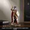 Vintage Gold Armor Spartan Warrior Sculpture Craft Bookcase Wine Cabinet Decoration Abstract Resin Warrior Statue Art Decoration
