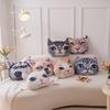 3D 40CM Cat Dog Head Pillow Cushion Realistic Car Seat Cushion  Multipurpose
