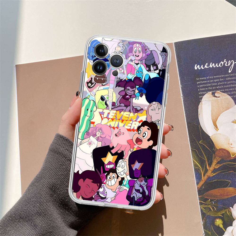 

S-Steven U-Universe Cartoon Anime Shockproof Silicone Clear Case For IPhone 17 16 15 14 13 12 11 Mini Pro Max Plus Cover iPhone 17pro max