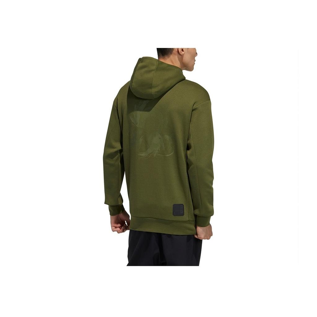 Adidas Casual Sports Pullover Hoodie Men Tops Green GP0923