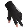 Men's Windproof Fleece-Lined Touchscreen Fingerless Gloves for Winter Cycling and Driving