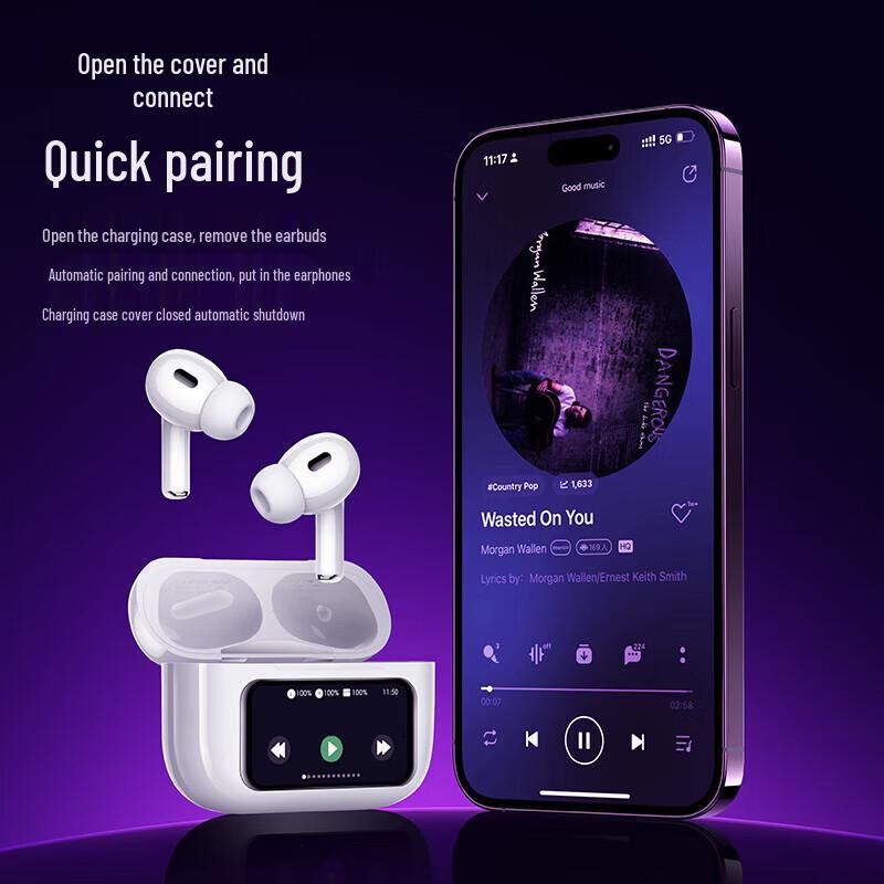 HOCO EW72 True Wireless ANC Ohrhörer mit Farb-Touchscreen
