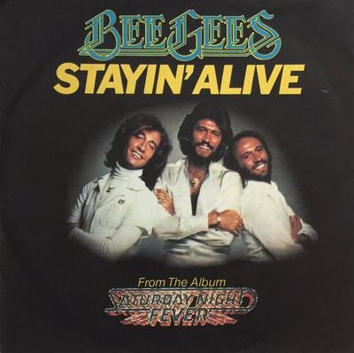 7-Zoll Schallplatte BEE GEES - Stayin' Alive 2090267 RSO 1977 UK Rock Gebraucht