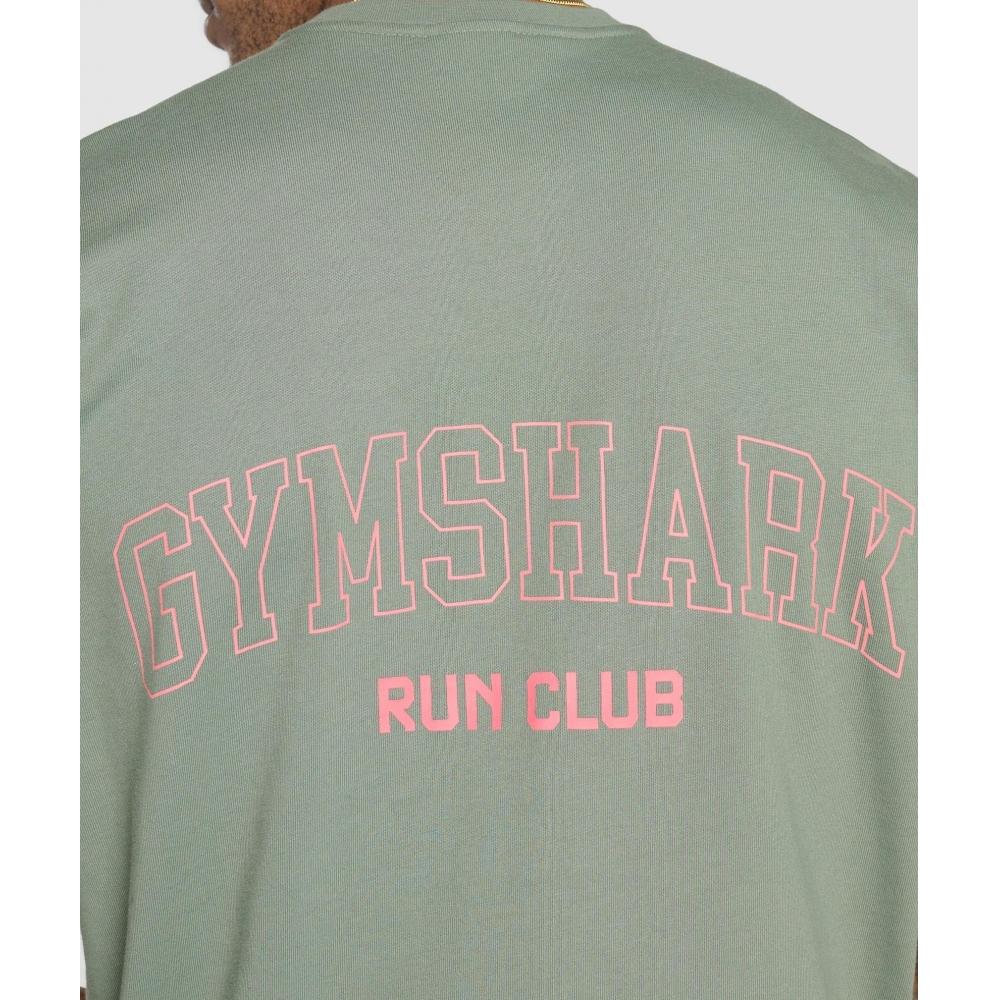 Gymshark Running Graphic T shirT uniT Green A7a2k Ecjf