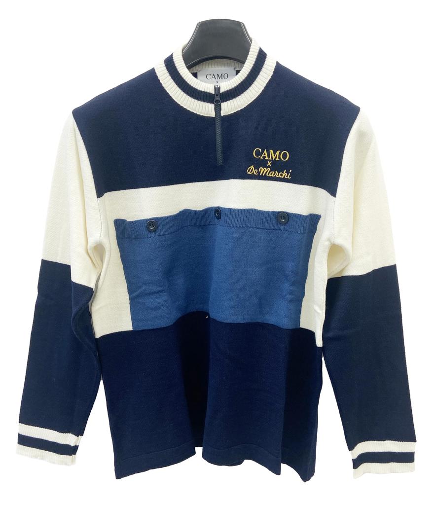 Demarchi Classic Camo X Wool Blue Men's Jersey, Navy/Light