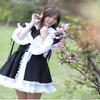 Cosplay Fantazyjne sukienki Lolita Maid Dress Damskie kostiumy kelnerki Bowknot Ruffle Gothic
