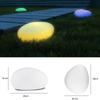 Outdoor Landscaping Stone Solar Garden Lights Rechargeable Glow Cobble Shape Lightings Waterproof Color Change w/ Remote Control