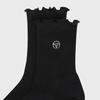 Calcetines de tobillo con volantes (NEGRO)