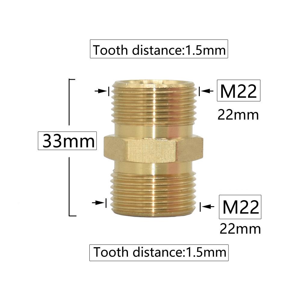 Brass 3/8 1/2 3/4" To M14 M18 M22 Male Female Thread Connector Cleaning Machine Faucet Bathroom Kitchen Copper Fittings