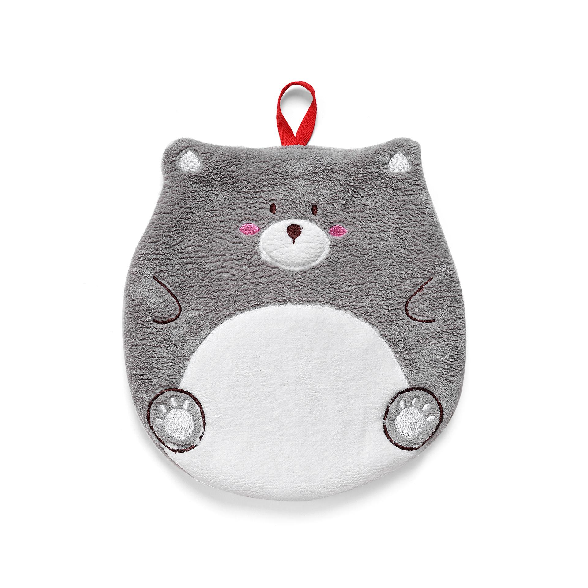 

Настенное детское полотенце с героями мультфильмов, кухонное полотенце для рук из кораллового флиса, впитывающее полотенце для рук серый