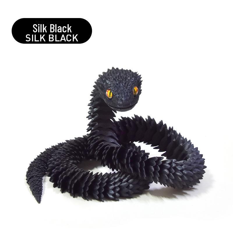 

3D-печатная подвижная игрушка-змея «Гадюка» — настольное украшение ручной работы