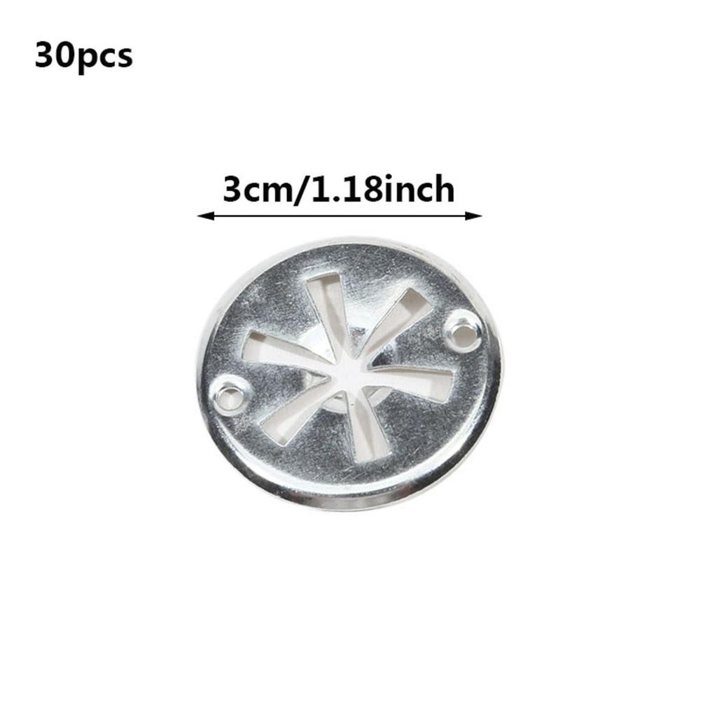 30Pcs Iron Round Car Seat Clamping Plate Washer Cover Mounting Clips Heat Shield Insulation Gasket Pad Fixing Buckle