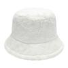 Winter solid color imitation rabbit hair bucket hat women's plate versatile bucket hat thickened plush warm plush basin hat