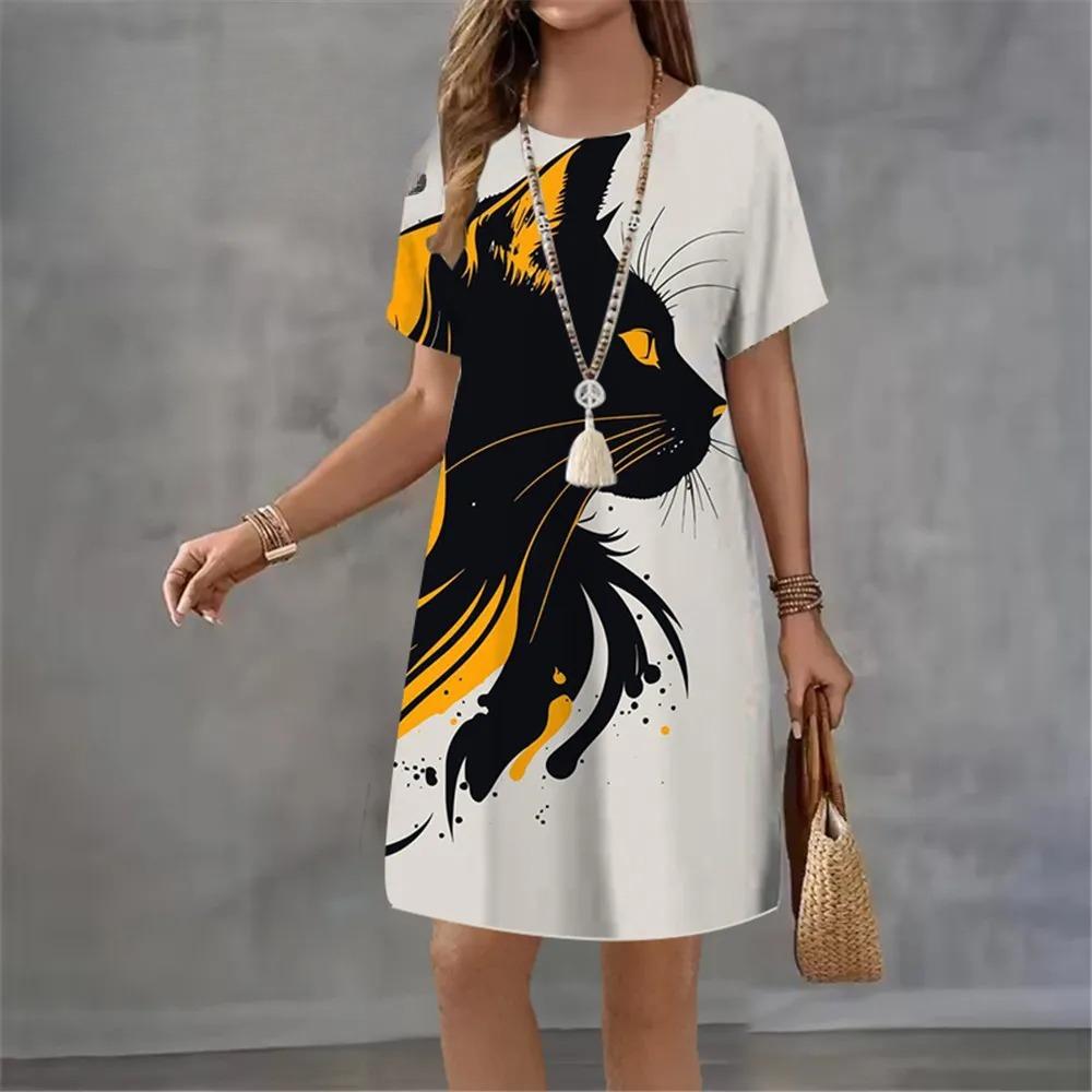 

Casual Loose Top Fashion Print Simple Casual Dresses 8XL