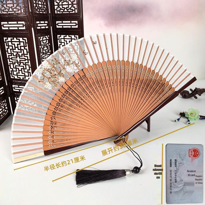 Chinese Hanfu Dance Fan: Retro Folding Qipao Fan for Men & Women
