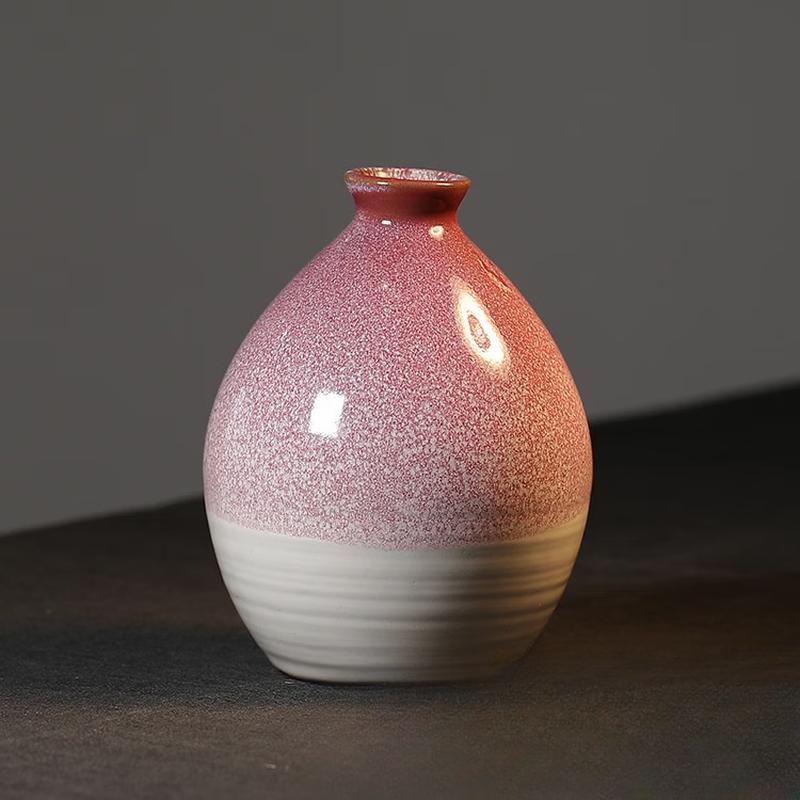 Japanese Style Ceramic Wine Bottle with Wooden Stopper
