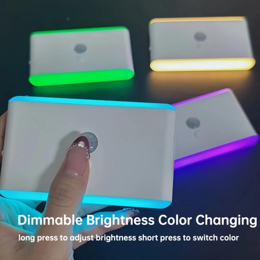 New Product Up and Down Illuminated Charging Night Light RGB Human Body Sensor Light Infinite Dimming Atmosphere Sensor Lights