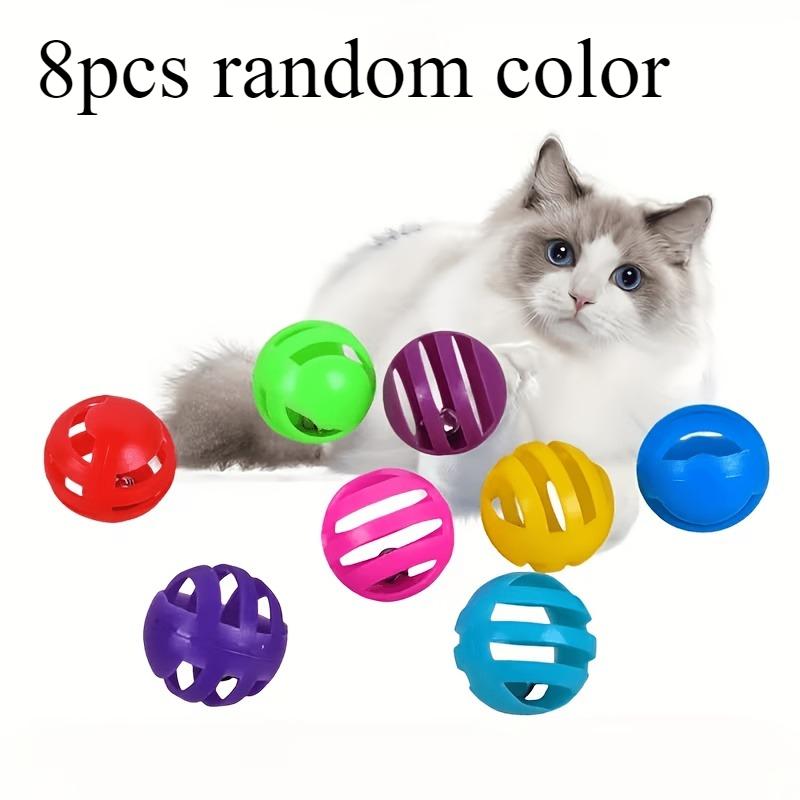 Cat Toy Jingle Ball - Hollow Plastic Ball Suitable for Indoor Play, Multi-Color Jingle Ball with Jingles for Chase & Kicking Fun