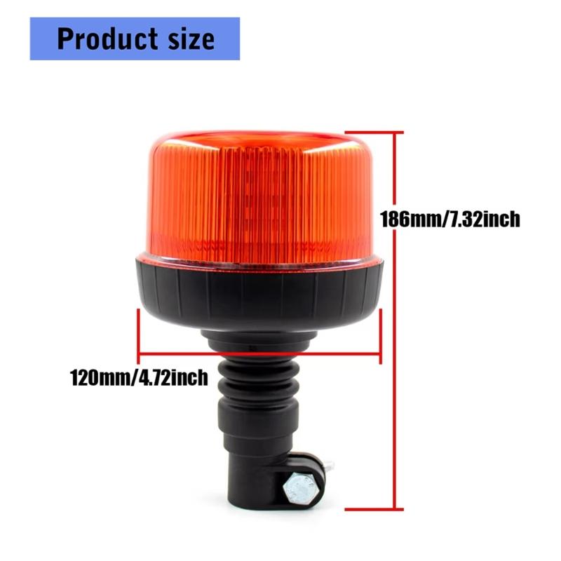 360° Visibility LED Strobe Warning Light with 3 Modes Waterproof Heavy Duty Rotating Strobe Light for Vehicle Safety