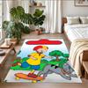 Anti‑Slip Crystal Velvet Floor Rug, Caillou Design Carpet for Indoor Living Bedroom Home Decoration