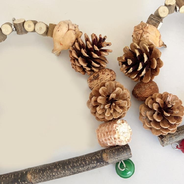 Bird Parrot Perch Naturally Bird Swing Multiple Functional Wood Perch for Bird