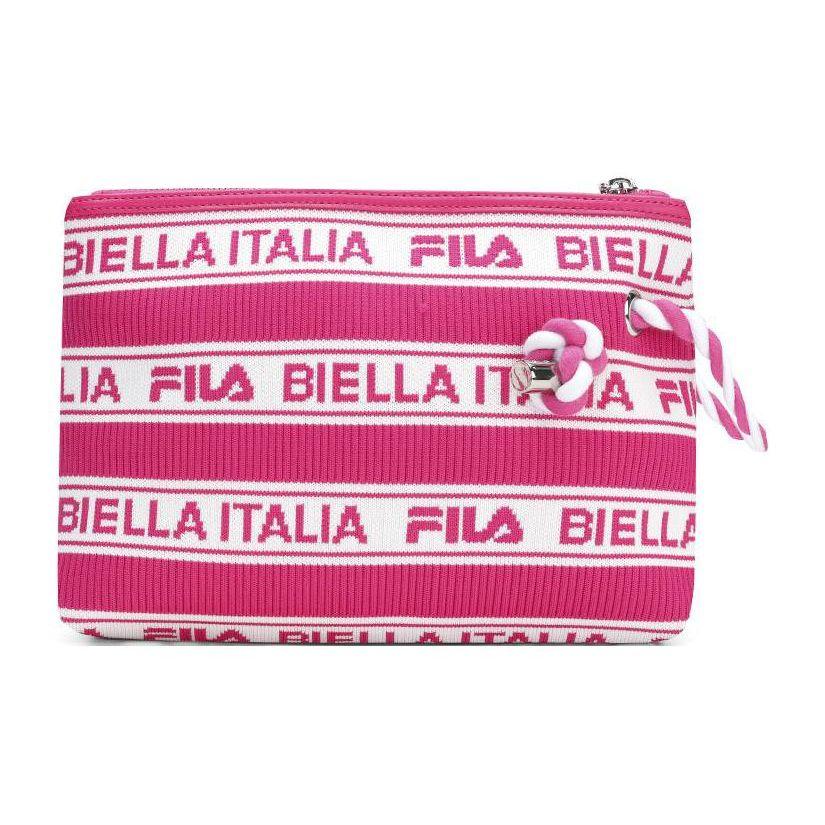 FILA Casual Fashion Versatile Fabric Shopping Bag Clutch Women bags Fluorescent-Bright-Red F13W224162F-PC