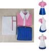 Dangan Ronpa 2 Mikan Tsumiki Pink White Uniform Suit Costume