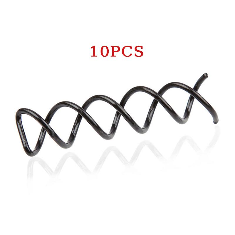 10pcs/Pack Spiral Hair Pins Spin Pins Non-Scratch Round Tips, Twist Screw Hair Pin For Women Bun Hair Style Diy Black