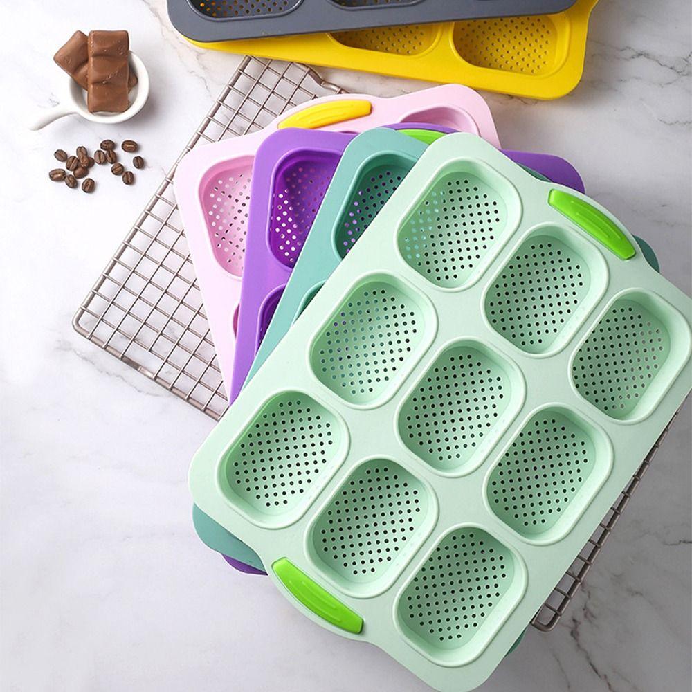 9 Grids Silicone Cake Mold Silicone Silicone Baking Pan Bread Loaf Pan  Kitchen Bakeware