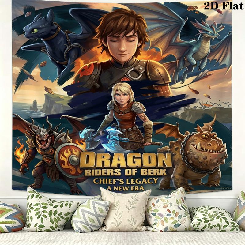 How Train Dragon Wall Tapestry Aesthetic Wall Hanging Printed Fabric Blanket Decorative Tapestries For Bedroom Living Room Home Decor