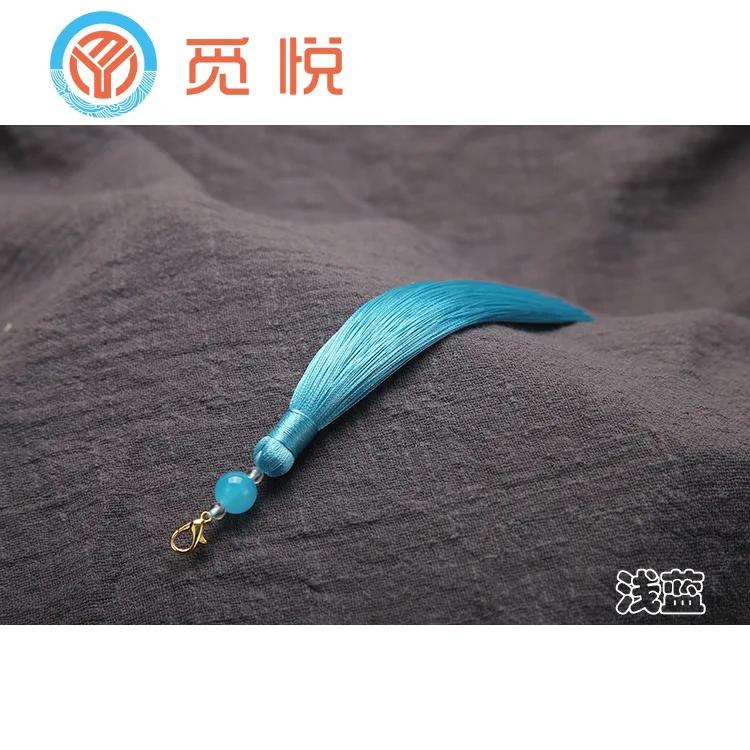 

5pc 15cm Tassels Silky Handmade Soft Tassels Jade Bead Tassels DIY Craft Jewelry Car Key Chain Decor Pendants Smooth Fringe Trim Length 15cm