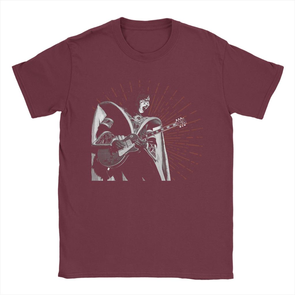 Men's Ace Frehley T Shirt Pure Cotton Tops Creative Short Sleeve Crew Neck Tee Shirt Plus Size T-Shirt