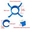 1 Beach Umbrella Hook with 4 Pins - Ideal for camping, travel, and pool use - Easily hang towels and bags.