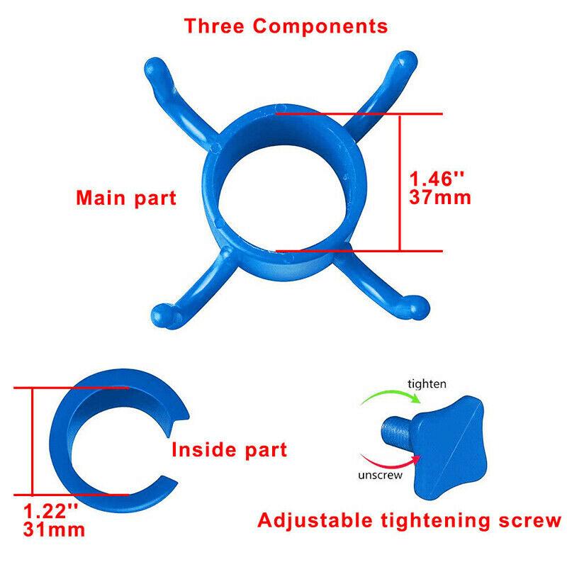 1 Beach Umbrella Hook with 4 Pins - Ideal for camping, travel, and pool use - Easily hang towels and bags.