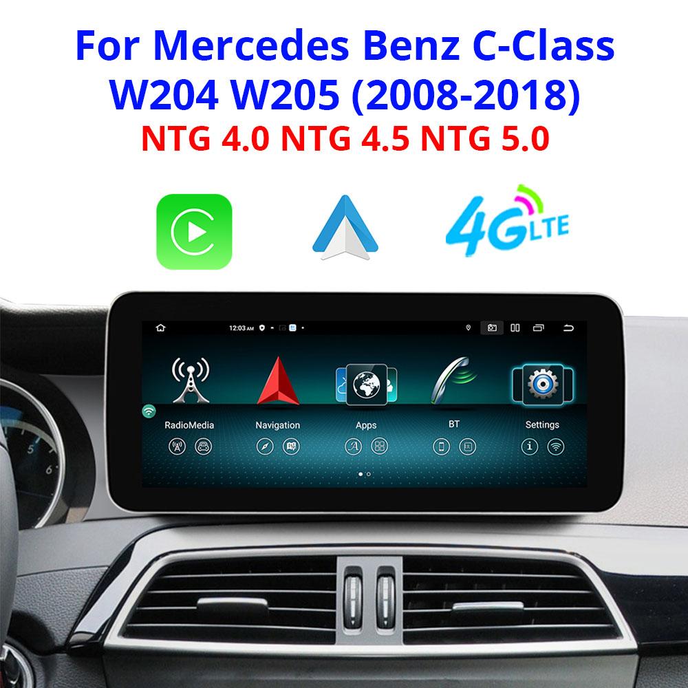 10.25'' Android 13 Car Radio For Mercedes C Class W204 W205 2008-2018 LHD Multimedia GPS Player Carplay Auto Screen BT
