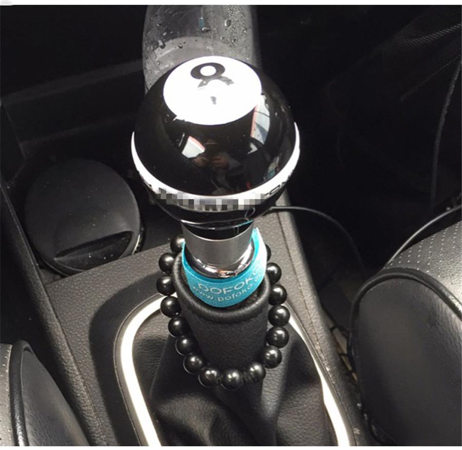 Universal Aluminum Alloy Car Gear Shift Knob Ball 8 Billiard Shape  Manual Lever Stick Shifter