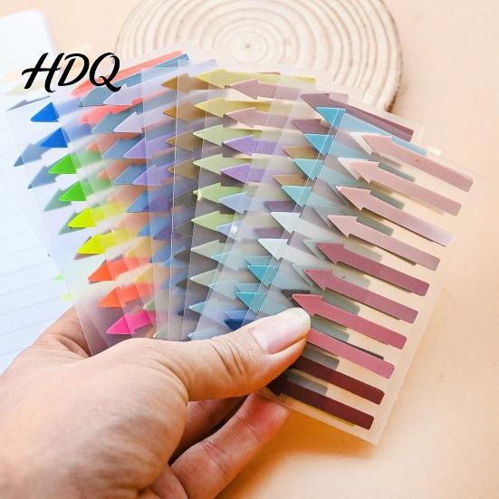File Marking Tags Arrow Index Tab Stickers Translucent PET Page Markers Journaling Supplies Colorful Sticky Flags for Organizing Book And