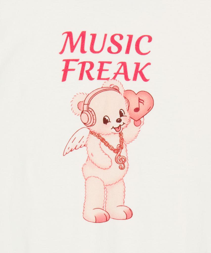Myujigpeulikeu Angel Bear T-Shirt - White