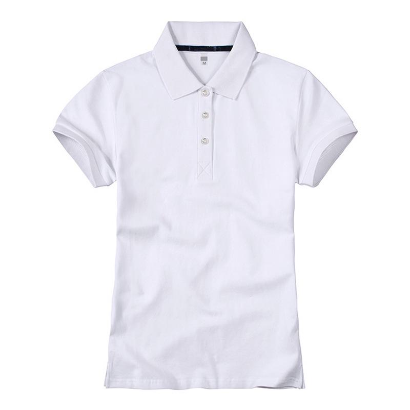 Korean Style Women's Slim Fit Short Sleeve Polo Shirt