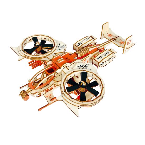 3D Robot Puzzle Model DIY Wooden Puzzle Assembly Toy Mechanical Robot Airplane Dog Building STEM