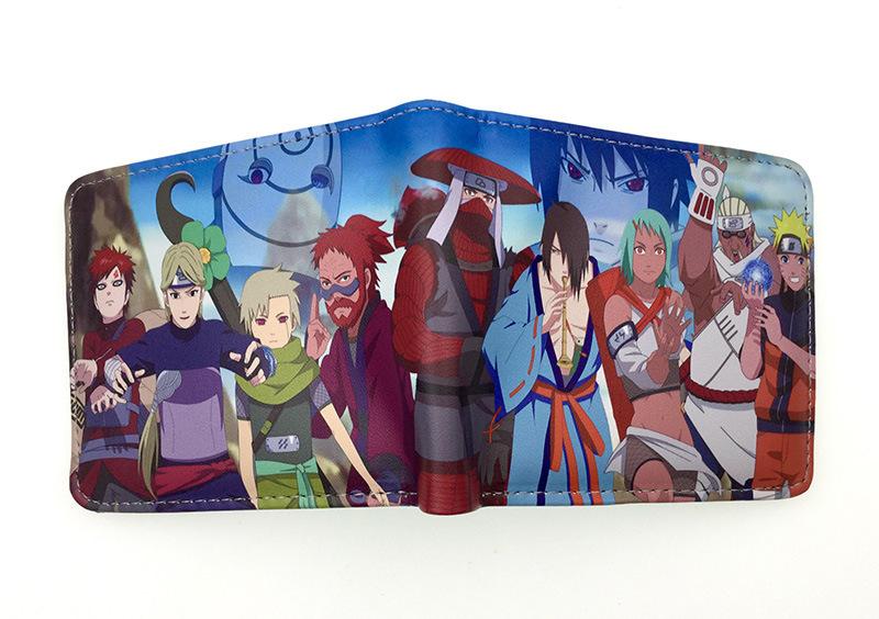 Naruto Anime Foldable Coin Purse Men Children Bank ID Card Holder Card Clip Bag Cartoons Cosplay Clutch Wallets Birthday Gifts