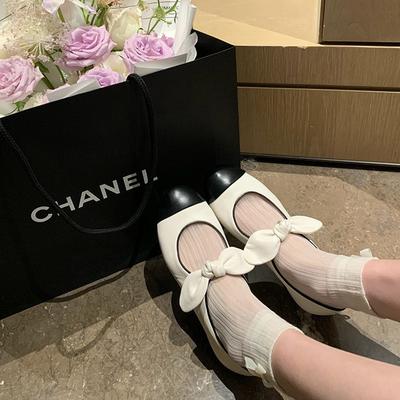 Xiaoxiangfeng Versatile Comfortable Bow Flat Mary Jane Shoes Women's 2025 Spring New Shallow Soft Ballet Shoes