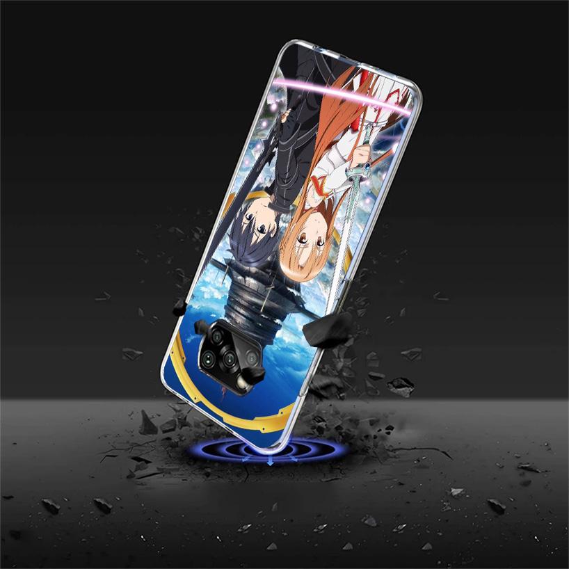 Sword Art Online Anime Phone Case For Xiaomi Poco X7 X6 X5 Pro F7 Ultra Redmi 15C 15 13 13C 12 12C 10 10A 10C 9 9A 9C 9T Shell P