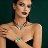 Personalized Trend Geometric Spiral Necklace Bracelet Niche Jewelry Set
